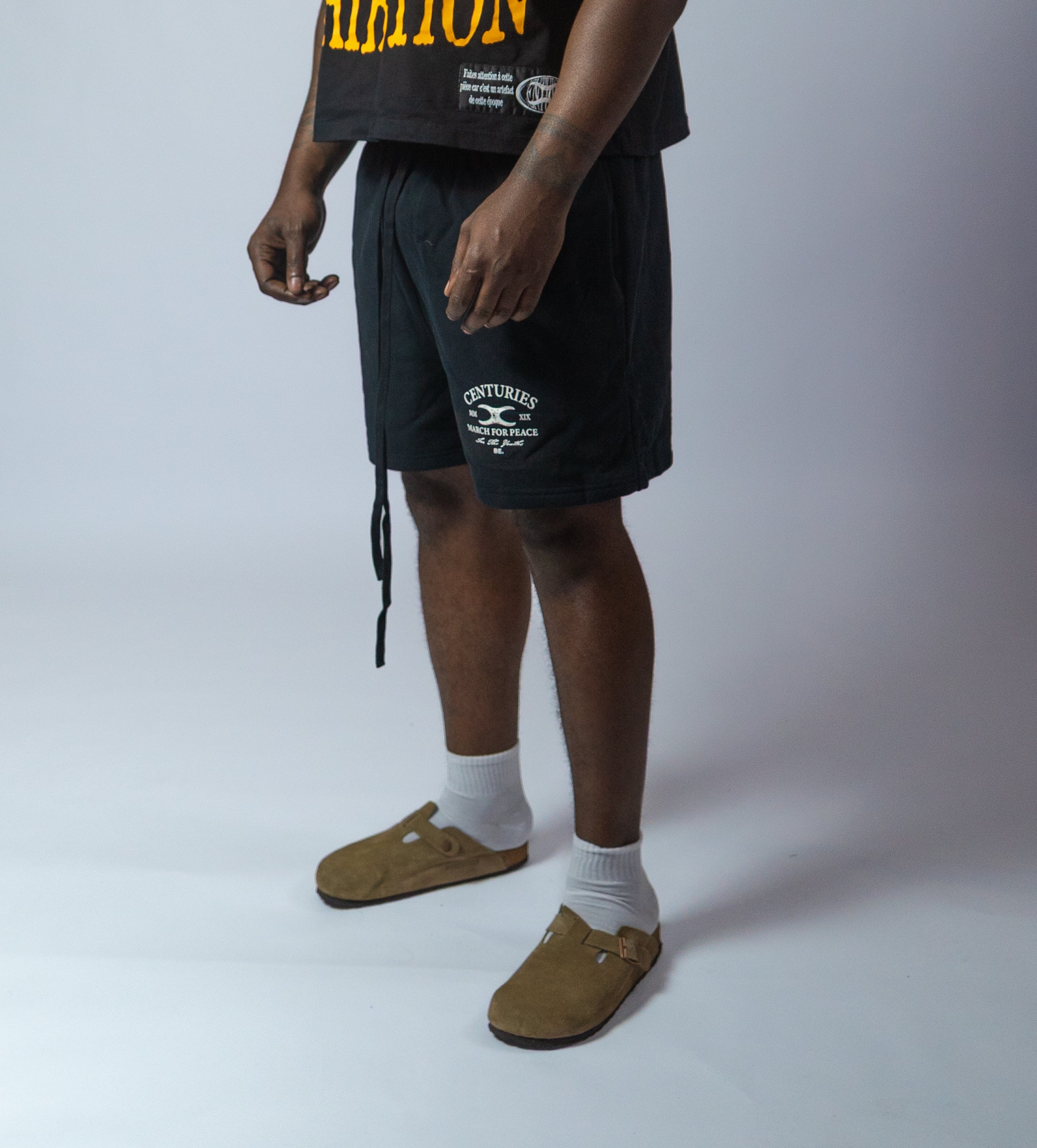CENTURIEZ BLACK SHORTS